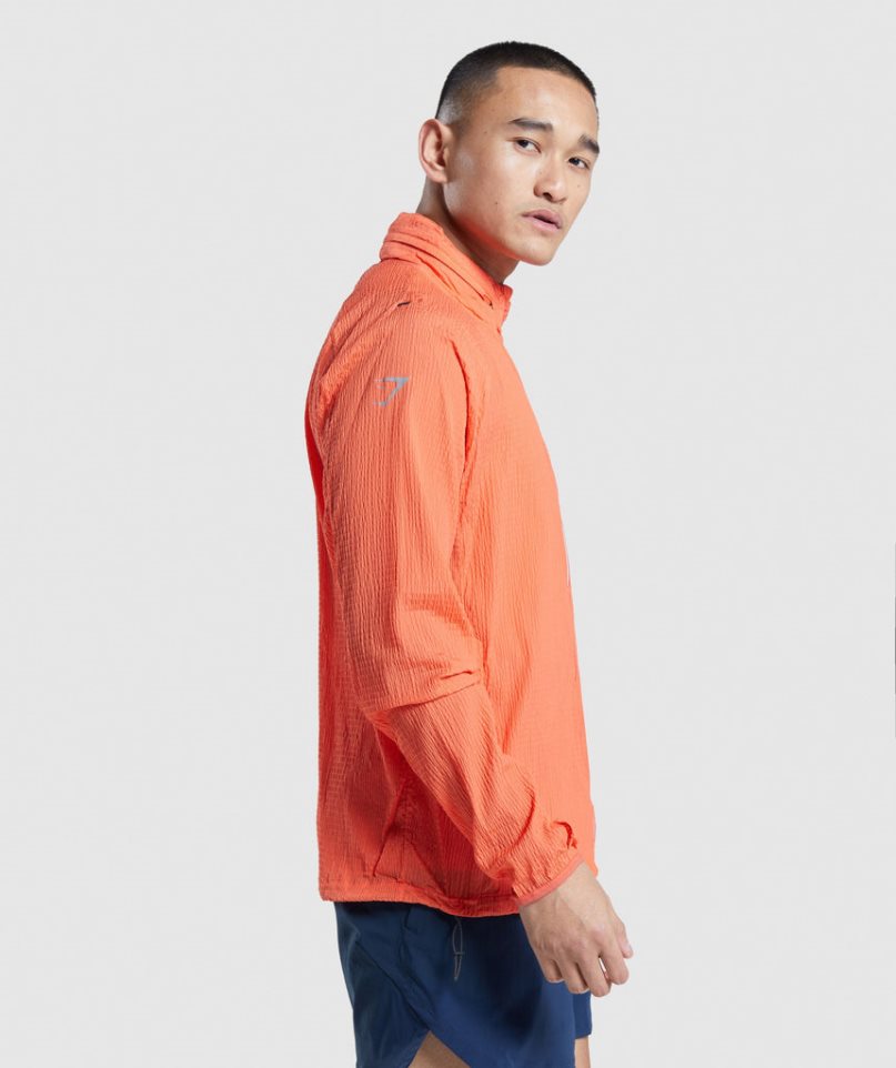 Men's Gymshark Speed Evolve Windbreaker Orange | NZ 8ZITBR